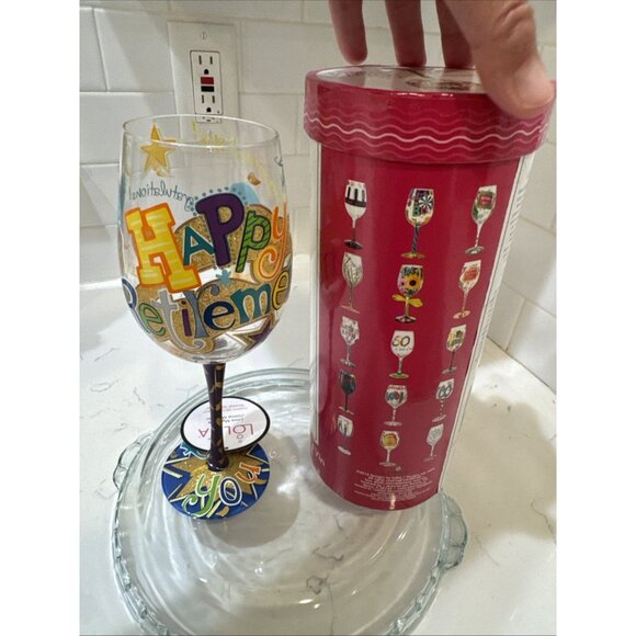 Lolita "Happy Retirement" Wine Glass Hand Painted 15oz “Bonnie Retraite” - Picture 15 of 16